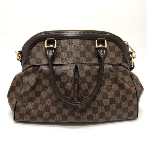 Auth LOUIS VUITTON N51998 Damier TreviGM 2WAY bag Hand Bag Damier Canvas Brown - Picture 1 of 16